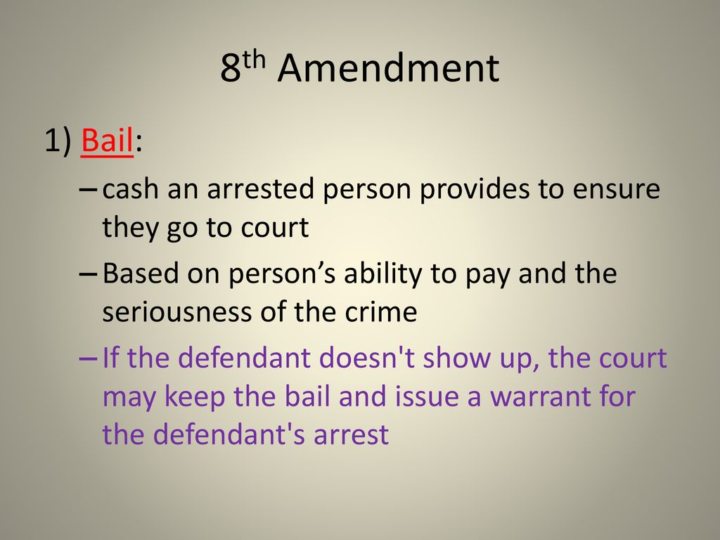 Amendment 8 court cases 2025